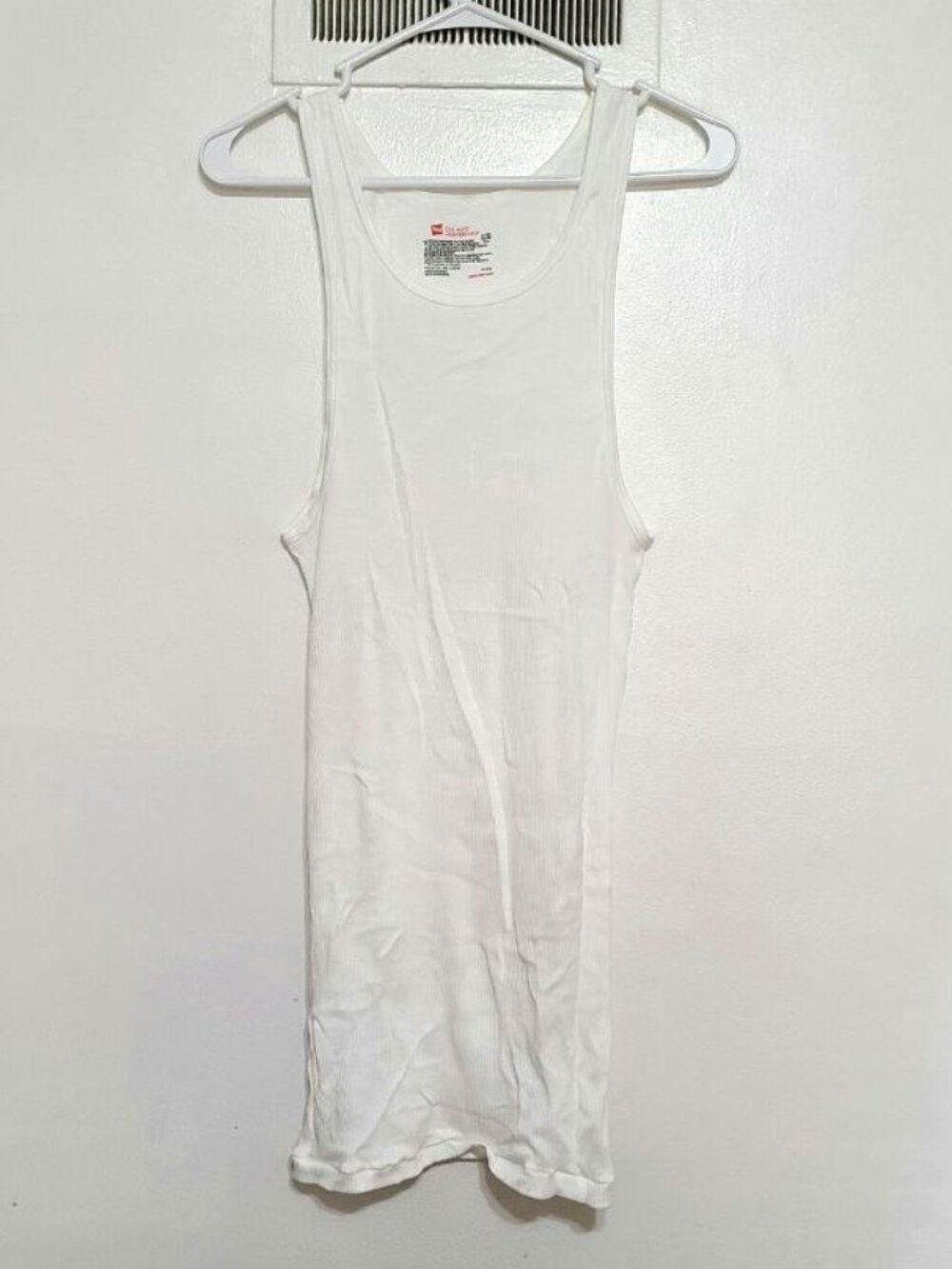 White Ribbed Tank Top